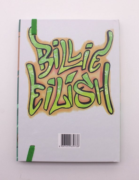 Lastikli Çizgisiz Sert Kapak Bellie Eilish Defter - Resim 3