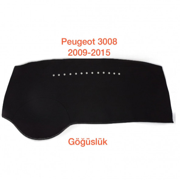 PEUGEOT 3008 2009-2015 ARASI DERİ KAPİTONE TORPİDO KORUYUCU ÖRTÜ ürün görseli 1