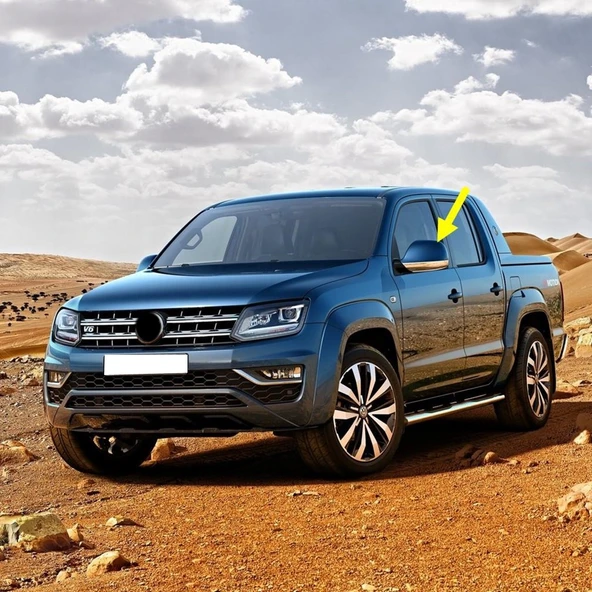VW Amarok 2017-2022 Sol Yan Dış Dikiz Aynası Üst Kapağı 7E1857527L ürün görseli 1