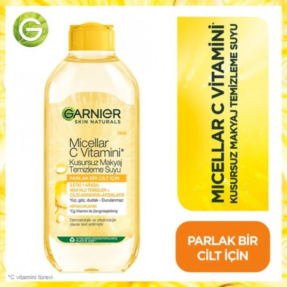 Garnier Micellar C Vitamini Kusursuz Makyaj Temizleme Suyu 400ML ürün görseli 1