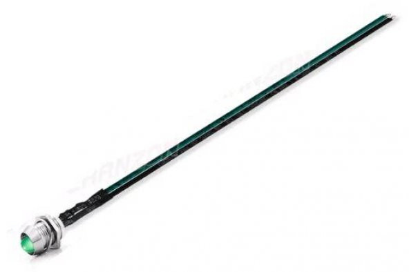 12V LED Şase Tip Mercekli Kablolu 1 Adet Yeşil  Difused - 20 Cm ürün görseli 1