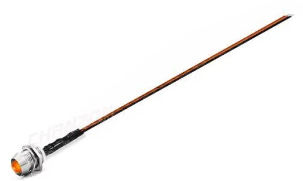 12V LED Şase Tip Mercekli Kablolu 1 Adet Turuncu  Difused - 20 Cm ürün görseli 1