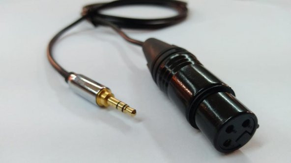 3.5 mm Stereo - XLR Dişi Kamera Mikrofon Kablosu 3 Metre Kaliteli ürün görseli 1