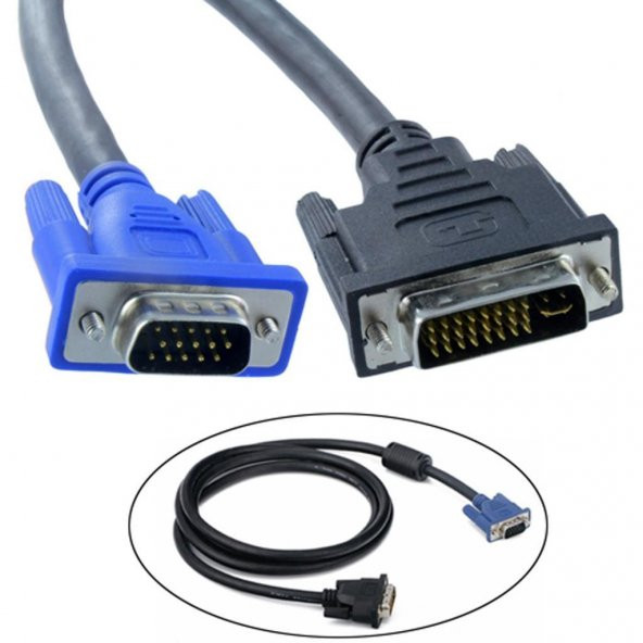 24+5 DVI to VGA Kablo 3 Metre ürün görseli 1