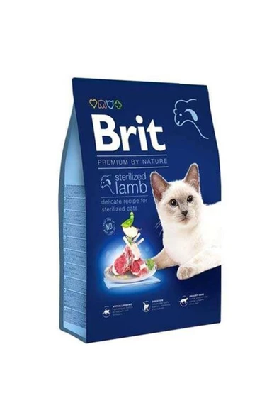 Brit Brit Premium By Nature Sterilised Kuzu Etli Kısırlaştırılmış Yetişkin Kedi Maması 8 Kg ürün görseli 1