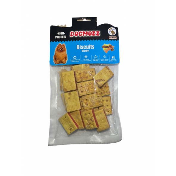 DogMozz Cheddar Peynirli Kare Köpek Ödül Bisküvisi 150 Gr ürün görseli 1