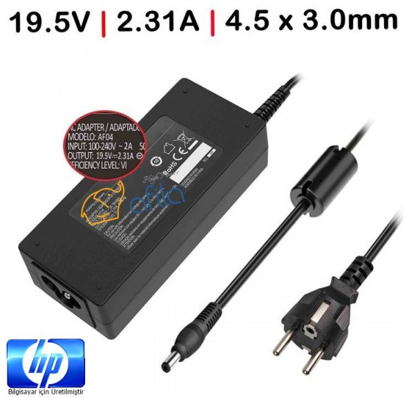 HP Notebook 15-DB1046NT (7EB03EA) Şarj Adaptörü 45W 19.5V/2.31A - Resim 3
