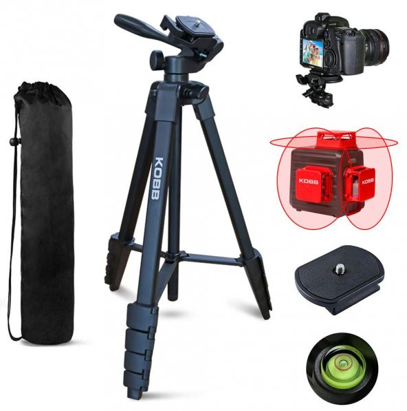 KOBB KBL16T 160CM Su Terazili Profesyonel Alüminyum Lazer Tripod ürün görseli 1