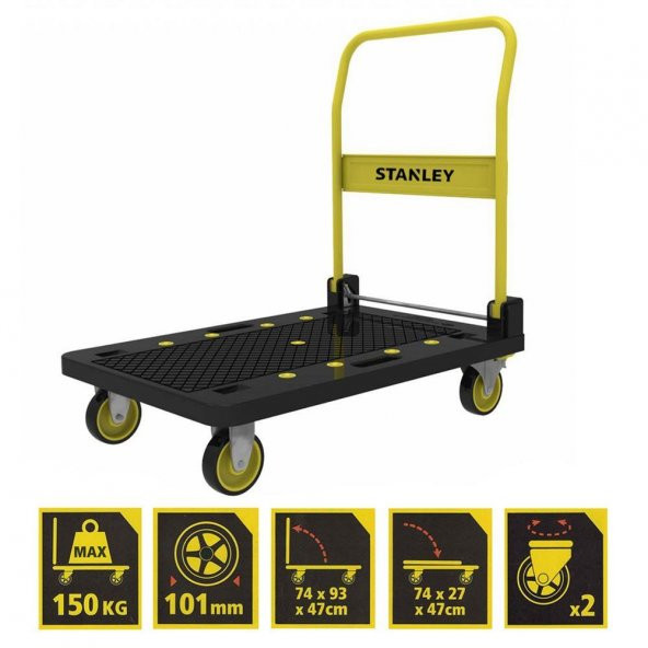 Stanley PC508 150Kg Profesyonel Paket Taşıma Arabası ürün görseli 1