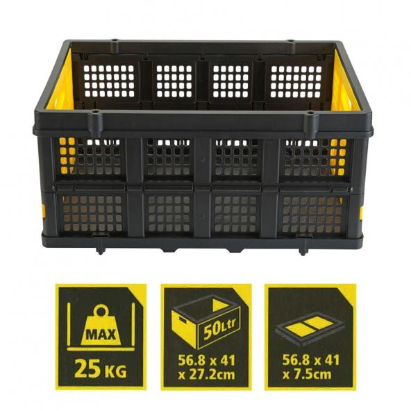 Stanley FT505 25Kg Katlanır Çok Amaçlı Taşıma Sepeti ürün görseli 1