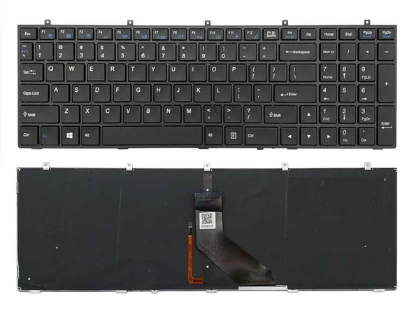 Monster, Clevo W670SJ, W670SJQ, W670SJQ1 Klavyesi (TR) ışıklı ürün görseli 1