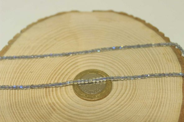 Labradorit Taşı Küp Şekilli Dizi 2.5mm - Resim 2
