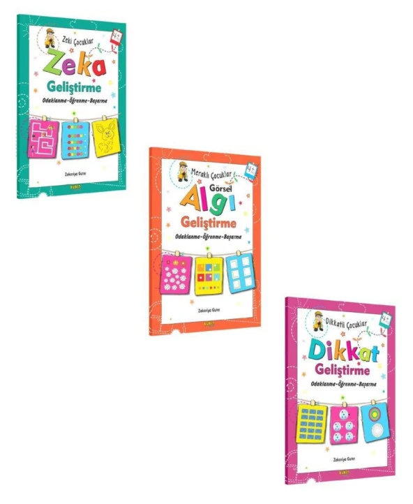 Kukla Zeka Geliştirme Dikkat Geliştirme Algı Geliştirme Seti 3 Kitap (4+ Yaş) ürün görseli 1