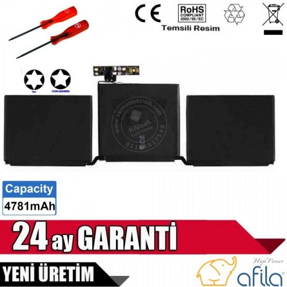 Apple MacBook Pro MLUQ2CH/A, MPXQ2LL Batarya, Pil (Afila) ürün görseli 1
