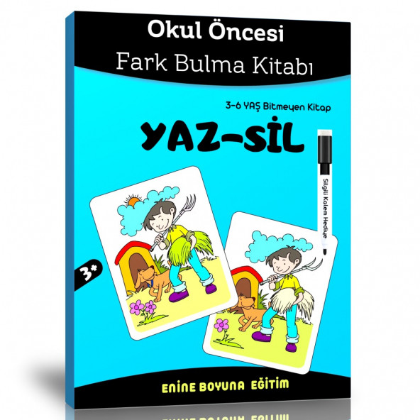 Okul Öncesi Fark Bulma Yaz-Sil Kitabı ürün görseli 1