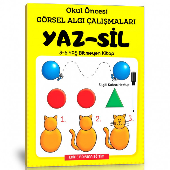Okul Öncesi Görsel Algı Çalışmaları Yaz-Sil Kitabı ürün görseli 1