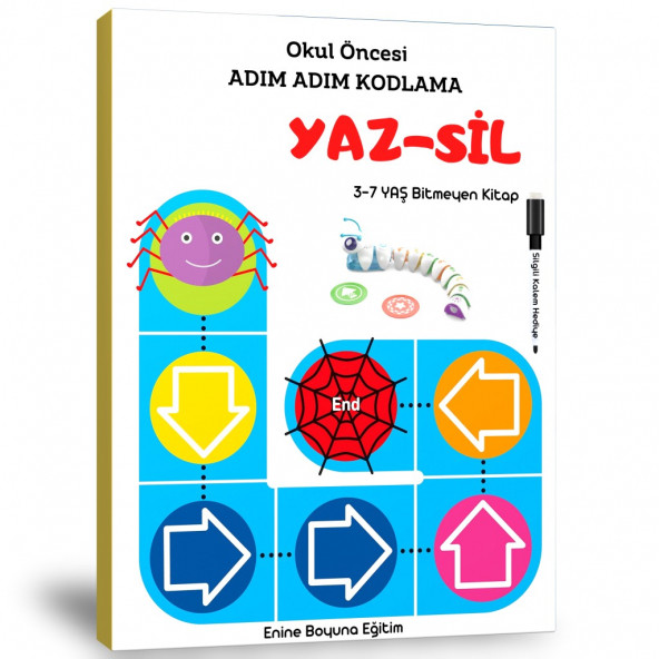 Okul Öncesi Adım Adım Kodlama Yaz-Sil Kitabı ürün görseli 1
