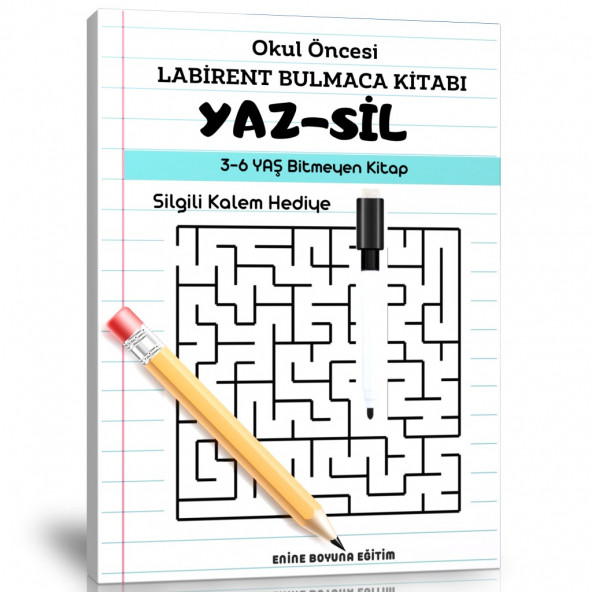 Okul Öncesi Labirent Yaz-Sil Kitabı ürün görseli 1