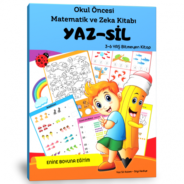 Okul Öncesi Matematik ve Zeka Yaz-Sil Kitabı ürün görseli 1