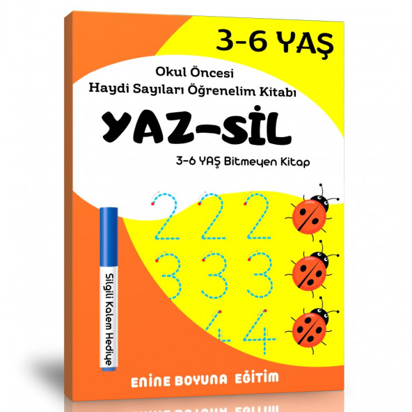 Okul Öncesi Haydi Sayıları Öğrenelim Yaz-Sil Kitabı ürün görseli 1