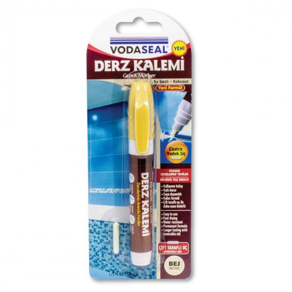 Vodaseal Fayans Derz Kalemi Yedek Uçlu Bej ( Krem ) ürün görseli 1