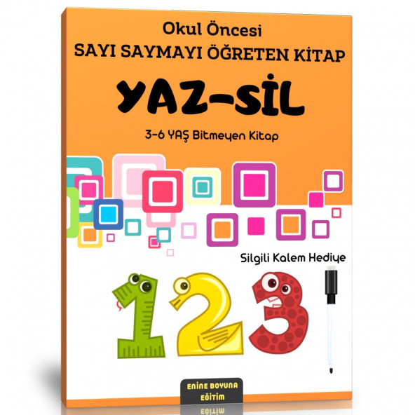 Okul Öncesi Sayı Saymayı Öğreten Yaz-Sil Kitabı ürün görseli 1