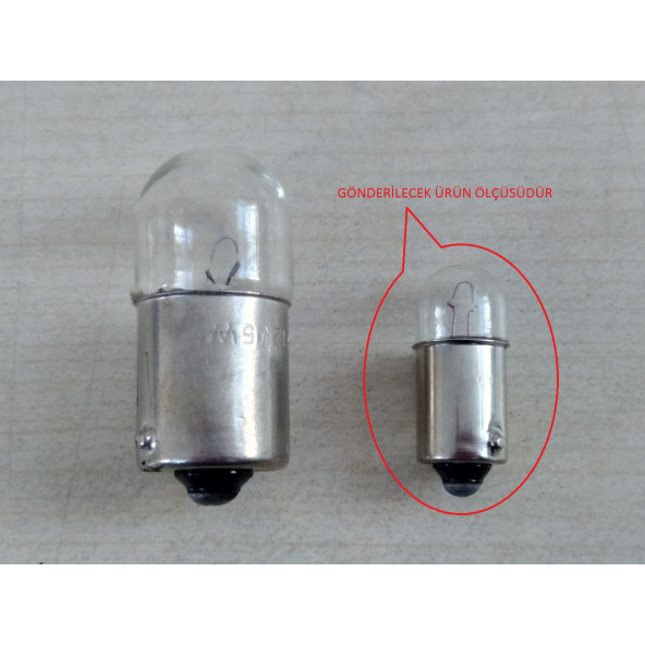 KÜÇÜK DİPLİ PARK AMPULU 12V 4W (1ADET FİYATI) 53 PARK AMPULU TIRNAKLI ürün görseli 1