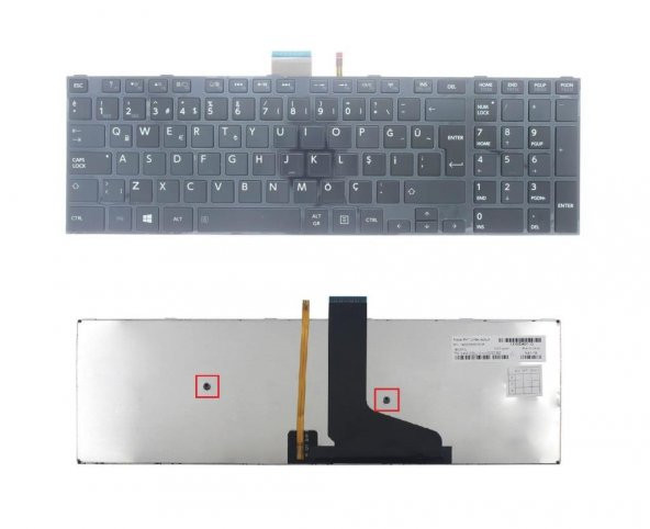 Toshiba Satellite S55D,S55d-A,S55dt-A Klavyesi (Siyah TR) ışıklı ürün görseli 1