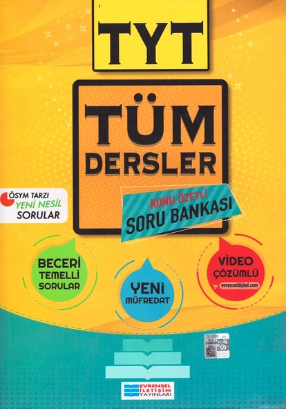 EVRENSEL TYT TÜM DERSLER KONU ÖZETLİ SORU BANKASI ürün görseli 1