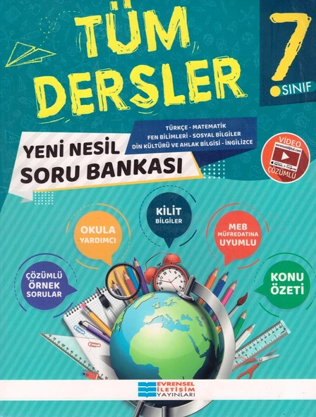 EVRENSEL 7.SINIF TÜM DERSLER SORU BANKASI ürün görseli 1