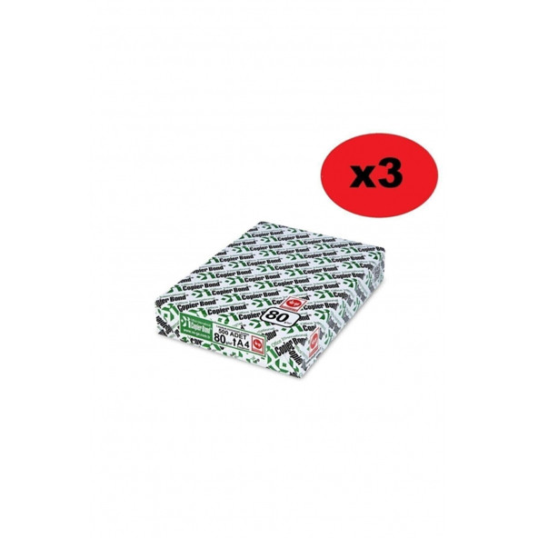 Copier Bond A4 Fotokopi Kağıdı 80gr 3 Paket 1500 Sayfa ürün görseli 1