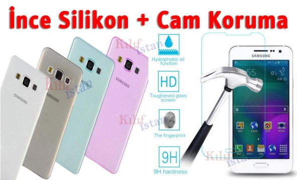 Samsung Galaxy J7 Core Kılıf Şeffaf Silikon Kılıf + Kırılmaz Cam ürün görseli 1