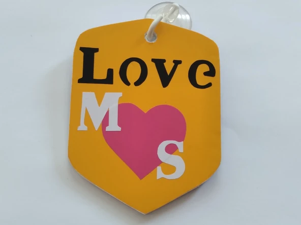 I LOVE Cam Süsü KİŞİYE ÖZEL (10X7,5CM) Dekor Levha, Asma Süs ürün görseli 1