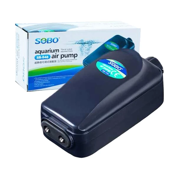 Sobo Ayarlanabilir Çift Çıkışlı Hava Motoru 12W 2x4.5 Lt/dak SB-848 ürün görseli 1