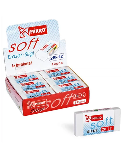 Mikro Soft 2B12 Silgi 12li Set - Resim 2