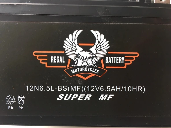 AKÜ 12N6,5L-BS(MF) 12V 6,5 Ah MOTOSİKLET ürün görseli 1