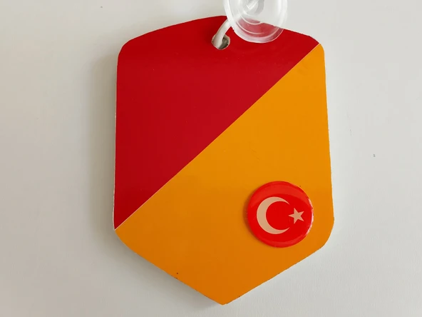 SARI KIRMIZI VANTUZLU CAM SÜSÜ (10x7,5CM) DEKOR LEVHA, ASMA SÜS ürün görseli 1