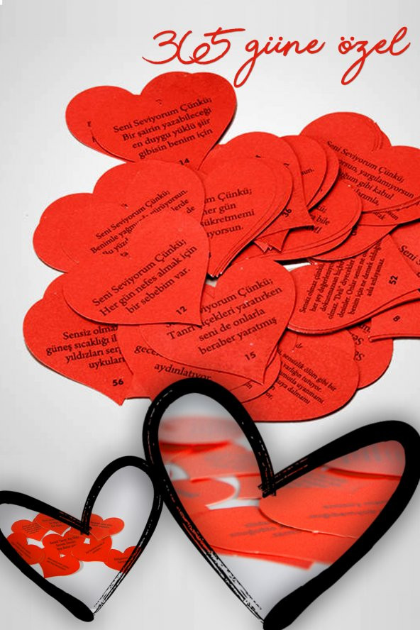 Sevgiliye Hediye 365 Gün Notu Romantik Aşk Sözleri Yılbaşı Sevgililer Günü Hediyesi Güzel Sözler ürün görseli 1