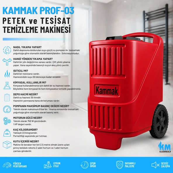 Kammak Petek Temizleme Makinası Prof-03 Çift Yönlü Isıtıcılı ürün görseli 1