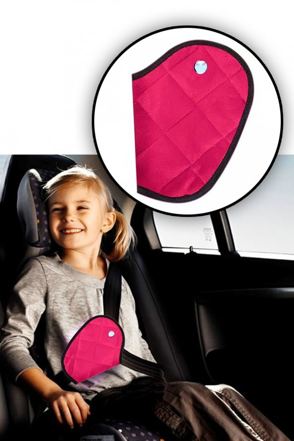 Plus Çocuk Pembe Emniyet Kemeri Düzenleyici Oto Emniyet Kemeri Tutucu Emniyet Kemer Tutucu Kılıf ürün görseli 1