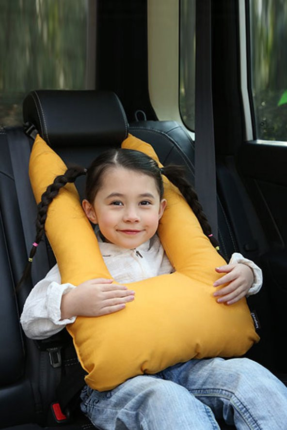 Pillow Sarı Çocuk Emniyet Kemer Yastığı Oto Emniyet Kemeri ürün görseli 1