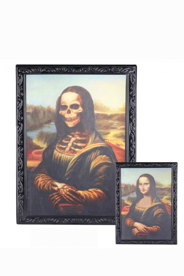 Hayalet Mona Lisa 3d Tablo, Cadılar Bayramı, Halloween Kostümleri Süsleri ürün görseli 1