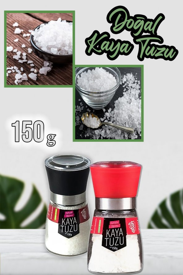 Karabıber Tuzluk Degirmen Baharat Öğütücü Değirmen İçinde 150gr Kaya Tuzu (1 Adet) ürün görseli 1