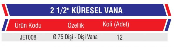 2 1/2 plastik küresel vana (75 lik) - Resim 2