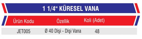 Jetplas 1 1/4 plastik vana (40 lık) - Resim 2