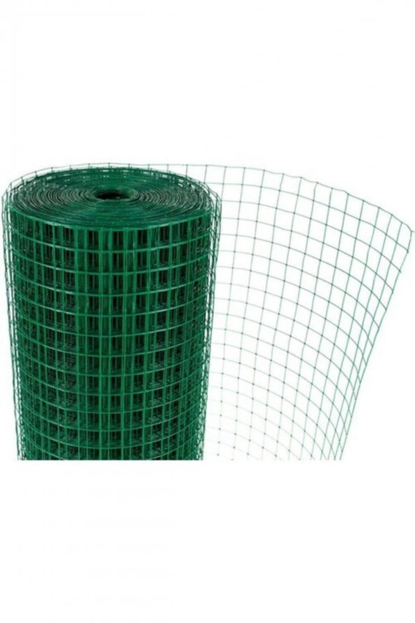 Pvc KaplıPuntalı Tel 1m Eninde12cm X12 Göz Arası 25m Uzunluk 090mm kalınlık Kümes Teli-Kafes teli- kuş teli ürün görseli 1