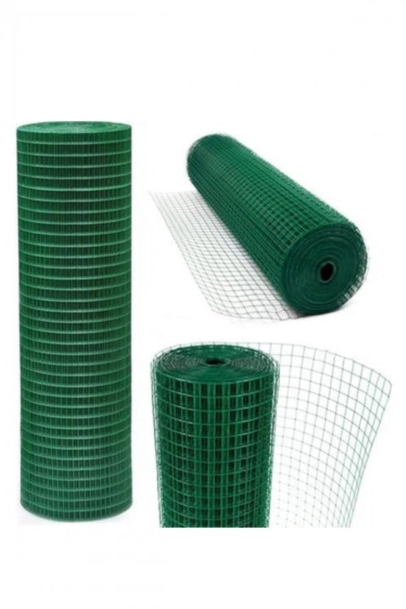 Pvc kaplı Puntalı tel100CM ENİNDE 25M UZUNLUĞUNDA-12MMX12MM GÖZ ARASINDA KÜMES TELİ-KAFES TELİ ürün görseli 1