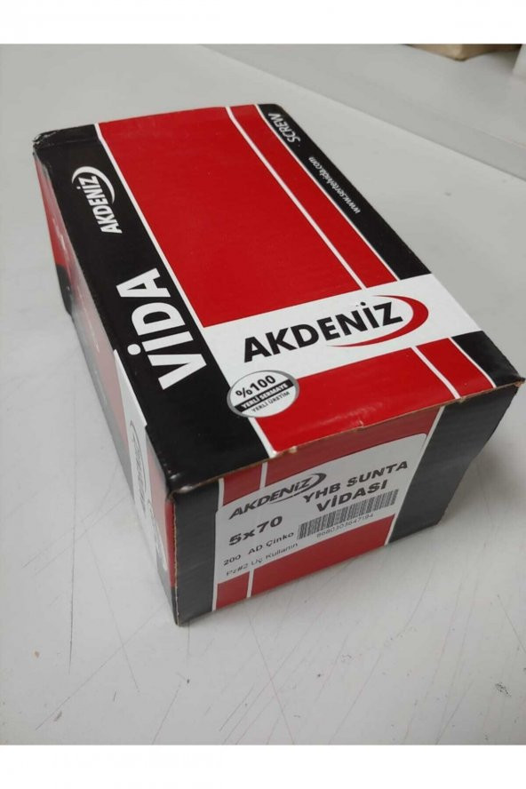 Akdeniz Sunta Vidası 5x70 Sunta Vidası-7 cm Vida-200 Adet(PKT) ürün görseli 1