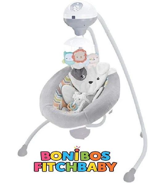Bonibos Fitch Baby Dönerli Elektrikli Salincak Ana Kucağı / Elephant gray ürün görseli 1
