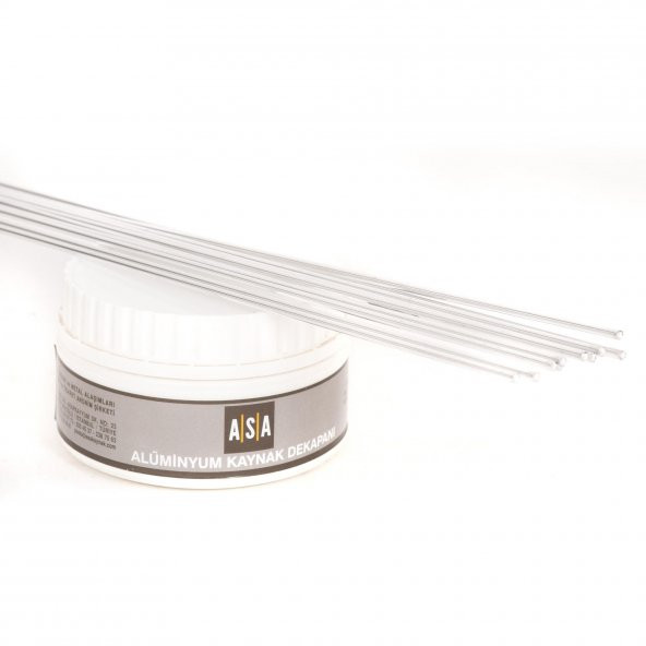 ALÜMİNYUM KAYNAK TELİ 3,2 MM (10 ADET) +  ALÜMİNYUM KAYNAK DEKAPANI 2700F (250 GR) ürün görseli 1